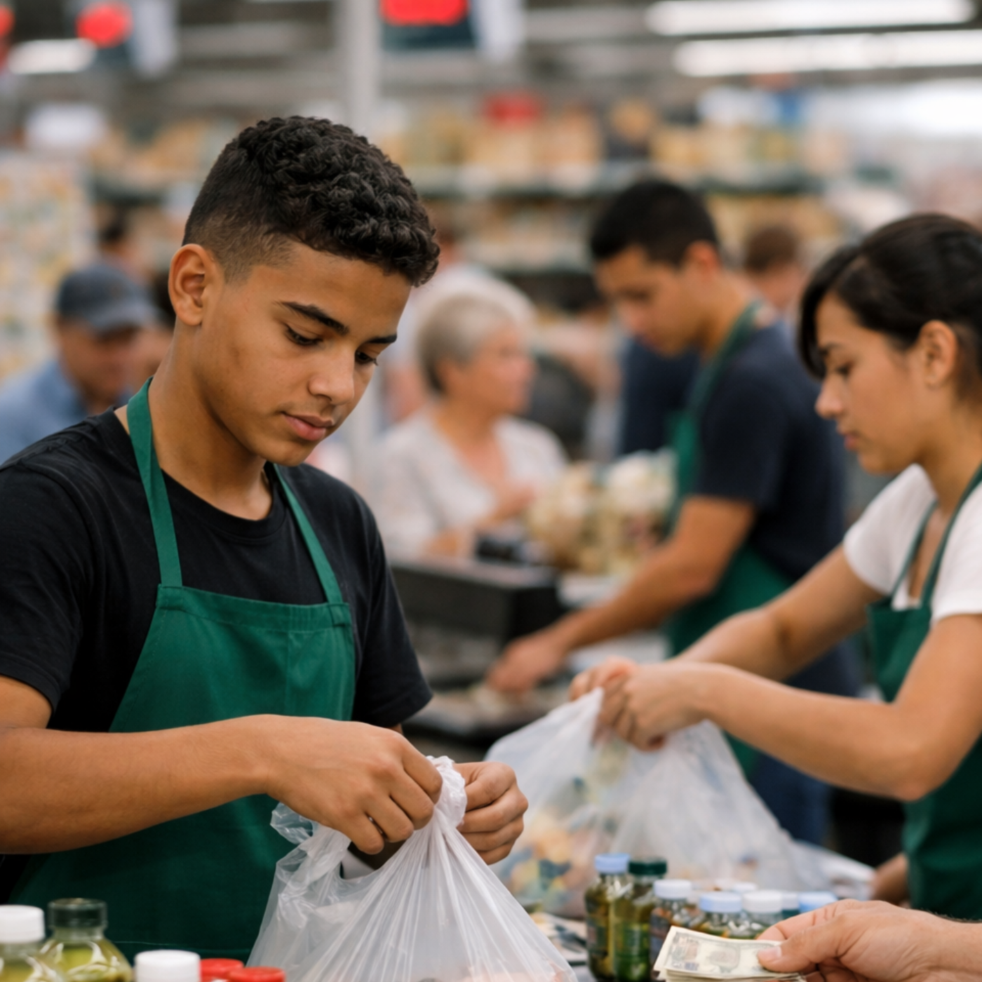 No les pagan: así trabajan jóvenes en supermercados