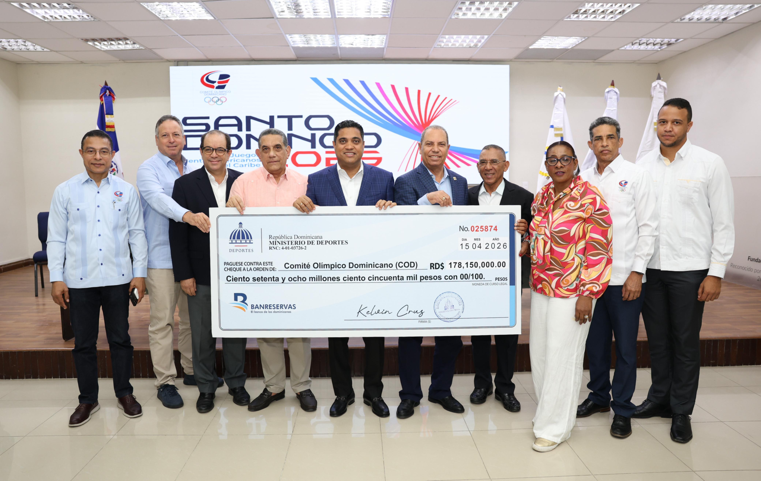 Gobierno entrega RD$178 millones al COD para preparación de atletas