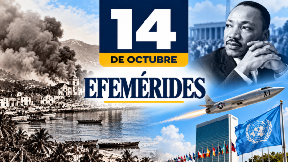 Efemérides del 14 de octubre: 80 años del incendio de Samaná y un acuerdo histórico con Haití